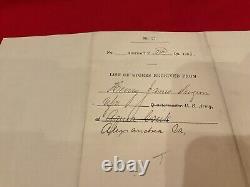 224 Gettysburg Hospital Chief Dr Henry Jane sgd Supply List Alex Va 65 CIVIL WAR