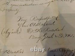 225 1865 Letter sgd Col James GC Lee to Gen Meigs Ref. INVOICE Civil War