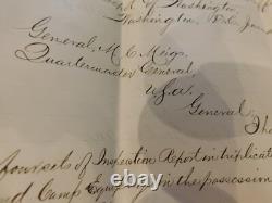 225 1865 Letter sgd Col James GC Lee to Gen Meigs Ref. INVOICE Civil War