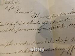 225 1865 Letter sgd Col James GC Lee to Gen Meigs Ref. INVOICE Civil War