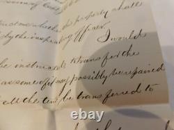 225 1865 Letter sgd Col James GC Lee to Gen Meigs Ref. INVOICE Civil War
