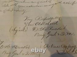225 1865 Letter sgd Col James GC Lee to Gen Meigs Ref. INVOICE Civil War