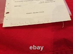 226 Civil War Gen in Chief US Grant Names his Staff 1864 Red Ink Note On Bottom