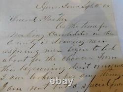 269 Lyons Iowa Civil War Letter 1864 Political Letter McCLELLAN Stock Falling