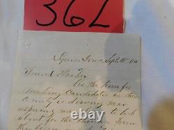 269 Lyons Iowa Civil War Letter 1864 Political Letter McCLELLAN Stock Falling