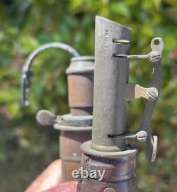 2 CIVIL WAR GUN POWDER FLASKS 1 LEATHER RABBIT KILL 1 COPPER shot pouch PAIR OF