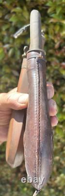 2 CIVIL WAR GUN POWDER FLASKS 1 LEATHER RABBIT KILL 1 COPPER shot pouch PAIR OF