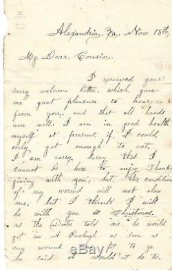2 Civil War Letters MA 28th Private Horrors on Steamship Wounded at Bull Run