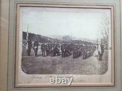 2 Framed Civil War Albumen Photos 5th Connecticut Infantry Band Musician Soldier