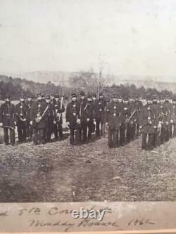 2 Framed Civil War Albumen Photos 5th Connecticut Infantry Band Musician Soldier