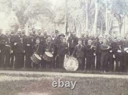 2 Framed Civil War Albumen Photos 5th Connecticut Infantry Band Musician Soldier