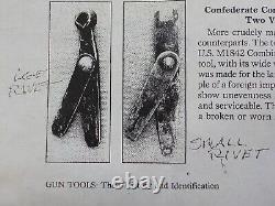 2 Old Rare Vintage Antique Civil War Relic Combination Gun Tool Confederate Camp