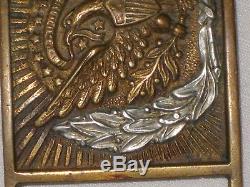 2 PC Civil War Sword Belt Plate Buckle Model 1851 Numbered Marked Silver Wreaths