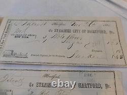 314 Civil War 8 Invoices Samuel Colt Steamboat City of Hartford Illustrated