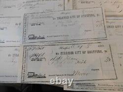 314 Civil War 8 Invoices Samuel Colt Steamboat City of Hartford Illustrated