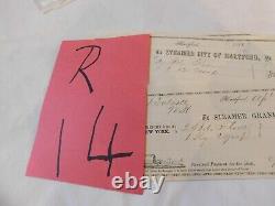 314 Civil War 8 Invoices Samuel Colt Steamboat City of Hartford Illustrated