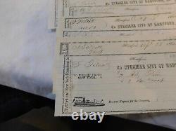 314 Civil War 8 Invoices Samuel Colt Steamboat City of Hartford Illustrated