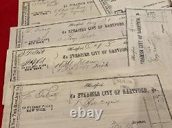 314 Civil War 8 Invoices Samuel Colt Steamboat City of Hartford Illustrated