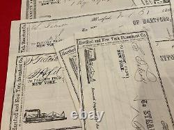 314 Civil War 8 Invoices Samuel Colt Steamboat City of Hartford Illustrated