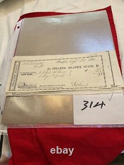 314 Civil War 8 Invoices Samuel Colt Steamboat City of Hartford Illustrated