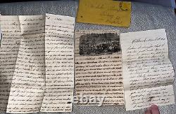 3 Antique Civil War Letters to Ohio Union Soldier in Quincy Illinois IL Hospital