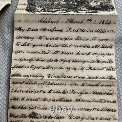 3 Antique Civil War Letters to Ohio Union Soldier in Quincy Illinois IL Hospital