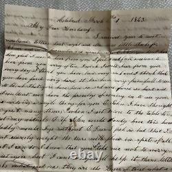 3 Antique Civil War Letters to Ohio Union Soldier in Quincy Illinois IL Hospital