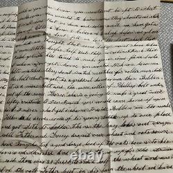 3 Antique Civil War Letters to Ohio Union Soldier in Quincy Illinois IL Hospital