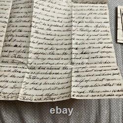 3 Antique Civil War Letters to Ohio Union Soldier in Quincy Illinois IL Hospital