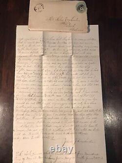 3 CIVIL War Covers With Letters & Stamps-confederate, Union & Post War