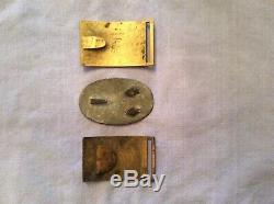 3 Civil War Original Belt Plate Buckles