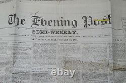 3 EVENING POST NY FEB. 1861 Eve Of Civil War Newspapers