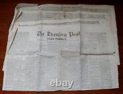 3 EVENING POST NY FEB. 1861 Eve Of Civil War Newspapers