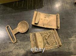 3 Post Civil War Vintage Belt Buckles Lot