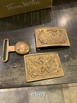 3 Post Civil War Vintage Belt Buckles Lot