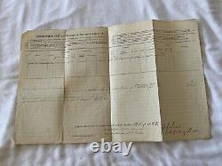 412 BATON ROUGE LA 1864 CIVIL WAR 8th NEW HAMPSHIRE VOLUNTEERS Clothing Account