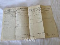 412 BATON ROUGE LA 1864 CIVIL WAR 8th NEW HAMPSHIRE VOLUNTEERS Clothing Account