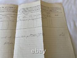 412 BATON ROUGE LA 1864 CIVIL WAR 8th NEW HAMPSHIRE VOLUNTEERS Clothing Account