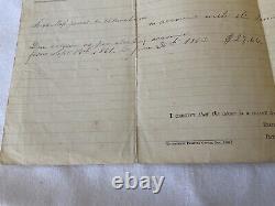 412 BATON ROUGE LA 1864 CIVIL WAR 8th NEW HAMPSHIRE VOLUNTEERS Clothing Account