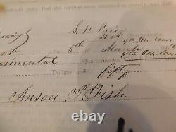442 Sgn Col Sickles Civil War Illi Cav. Pilot Knob Missouri invoice 1862 General