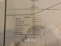 466 Large Civil War Map the Wildness New York Volunteers 1864 Battles Locations