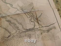 466 Large Civil War Map the Wildness New York Volunteers 1864 Battles Locations