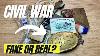 4 Bags Full Of War Relics CIVIL War Ww1 U0026 Ww2 Militaria Collection