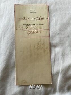 502 Mobile Bay Alabama Civil War May 1865 Supply Receipt 1st Mass Arty