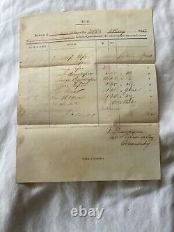 502 Mobile Bay Alabama Civil War May 1865 Supply Receipt 1st Mass Arty
