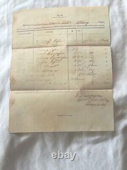 502 Mobile Bay Alabama Civil War May 1865 Supply Receipt 1st Mass Arty