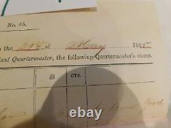 502 Mobile Bay Alabama Civil War May 1865 Supply Receipt 1st Mass Arty