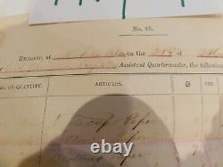 502 Mobile Bay Alabama Civil War May 1865 Supply Receipt 1st Mass Arty