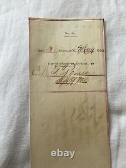 502 Mobile Bay Alabama Civil War May 1865 Supply Receipt 1st Mass Arty