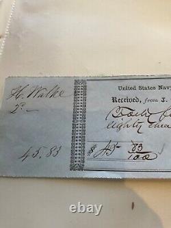 530 CIVIL WAR HERO HENRY WALKE SGN CHECK Fort's Henry Donelson Pillow Vicksburg
